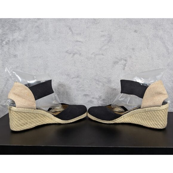 Lauren Ralph Lauren Charla Wedge Women Size 7.5 Black Closed Toe Summer Vacation - Picture 7 of 11